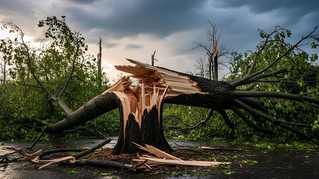 Storm damage in north carolina